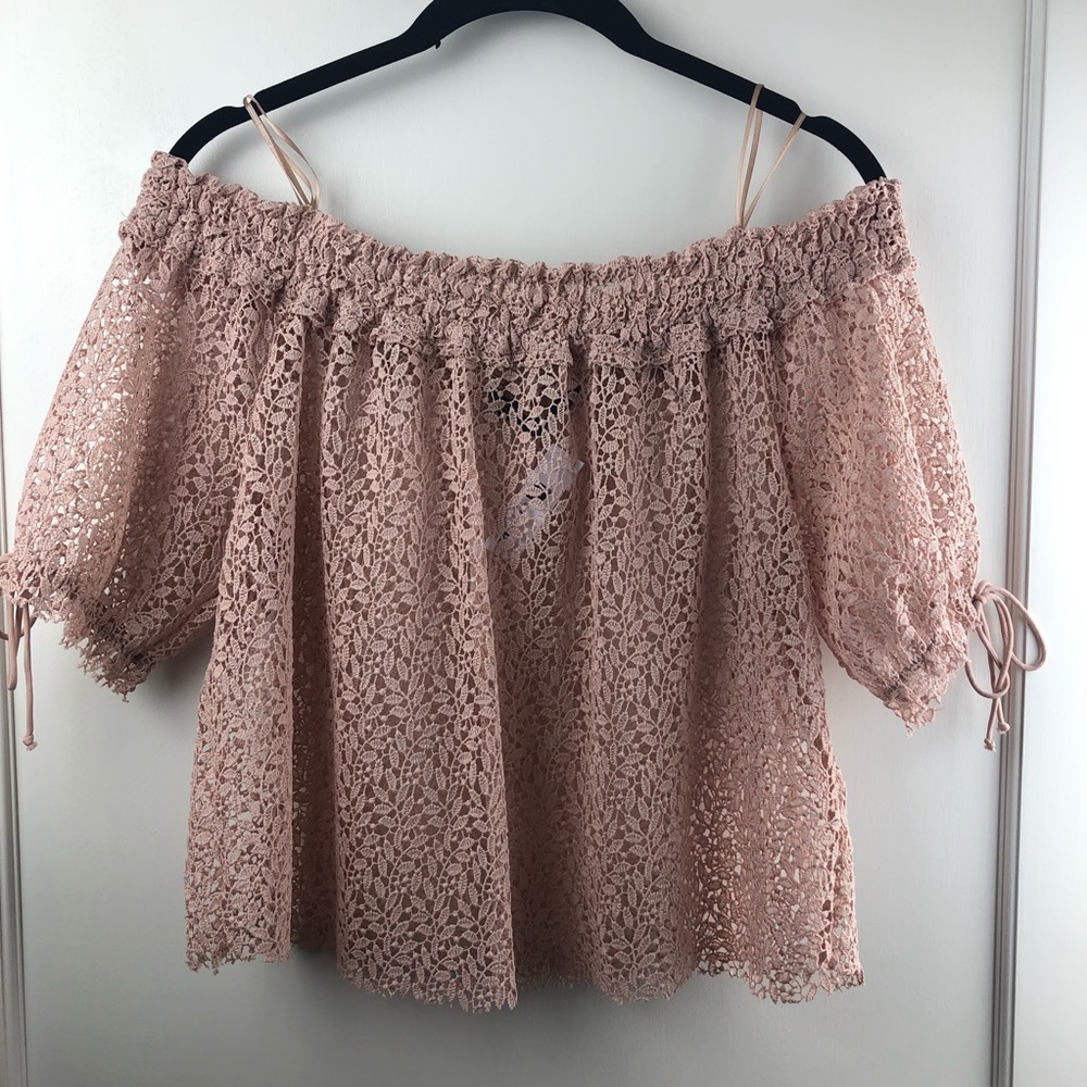 Zara Off-the-Shoulder Floral Top